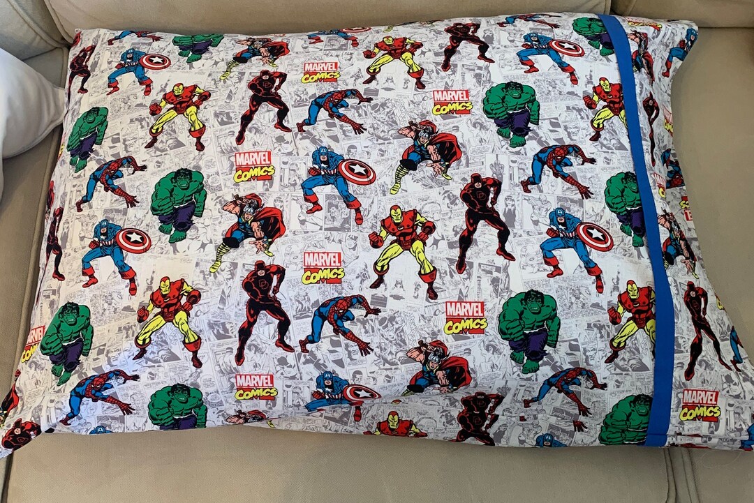 Marvel Comic Standard Size Pillowcase Measuring 20 X 28 Etsy
