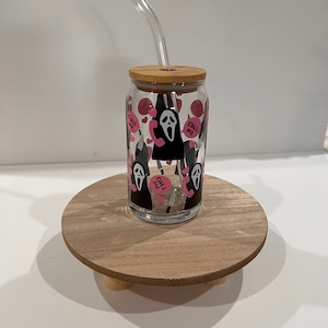 Ghost face beer glass