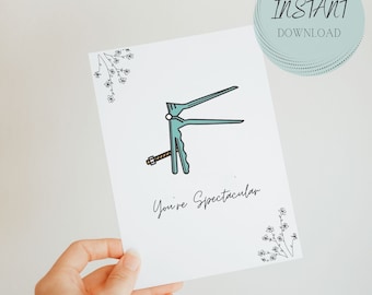 You're Spectacular OBGYN Card, Thank You Greeting Card (PDF Download)