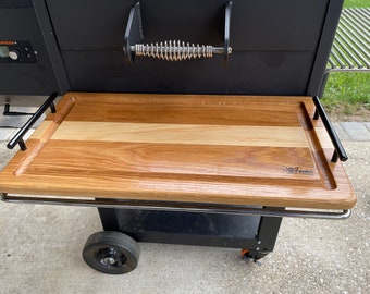 Yoder YS640 Hardwood Cutting Board: Smoker Serving Tray with Handles