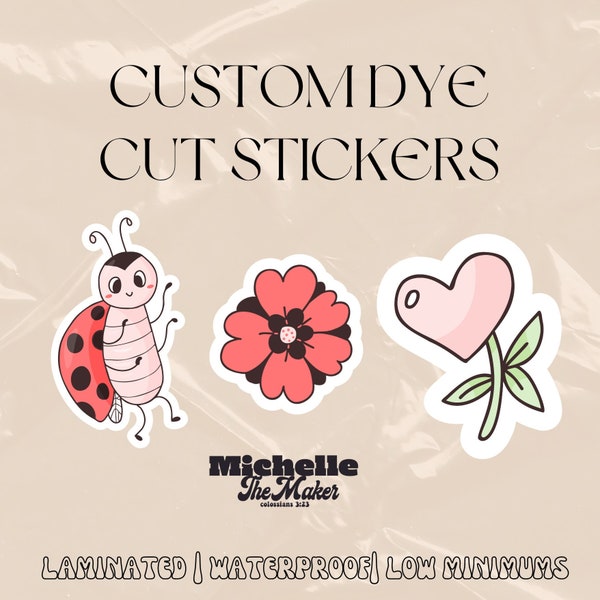 Dye Cut Stickers For Your Business | Custom Logo Stickers | Personalized Vinyl | Waterproof Vinyl Stickers Stickers| Laptop Stickers