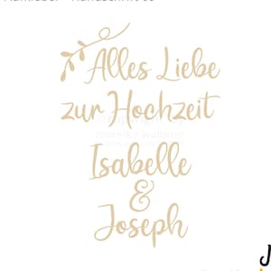 Aufkleber | Heirat / Hochzeit | Geschenk | Aufmerksamkeit