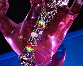 Handgemaakte regenboogarmbanden