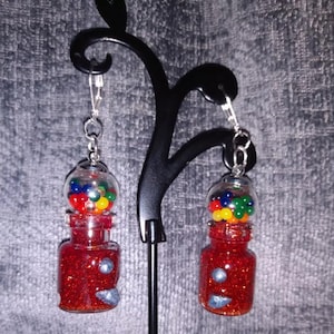 Gumball Machine themed earrings