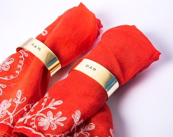 Porte-serviettes en laiton avec gravure personnalisable