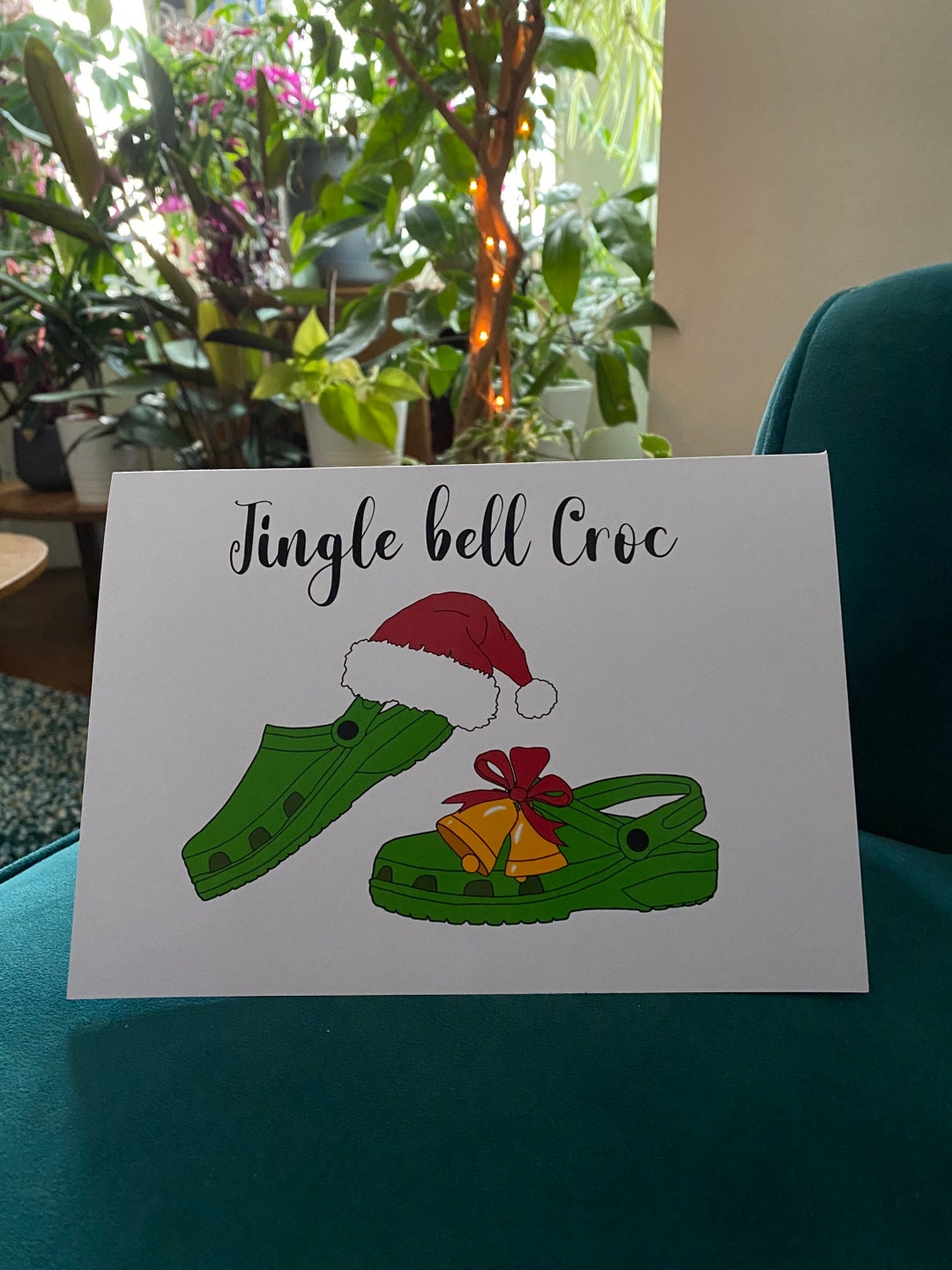 Jingle Bell Croc Large A5 Christmas Card Etsy