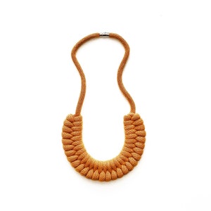 Knotted cotton rope necklace made from lightweight soft cotton cord, Christmas gift ideas, bib necklace, statement necklace, handmade