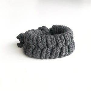 Knotted cotton rope bracelet, bangle, statement bracelet, textile bracelet, textile jewellery, image 4