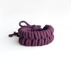 Knotted cotton rope bracelet, bangle, statement bracelet, textile bracelet, textile jewellery, image 7