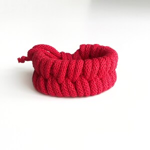 Knotted cotton rope bracelet, bangle, statement bracelet, textile bracelet, textile jewellery, image 9