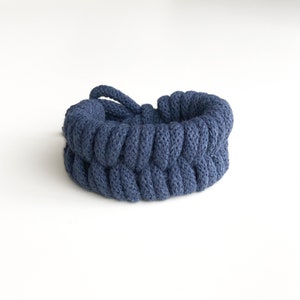 Knotted cotton rope bracelet, bangle, statement bracelet, textile bracelet, textile jewellery, image 3