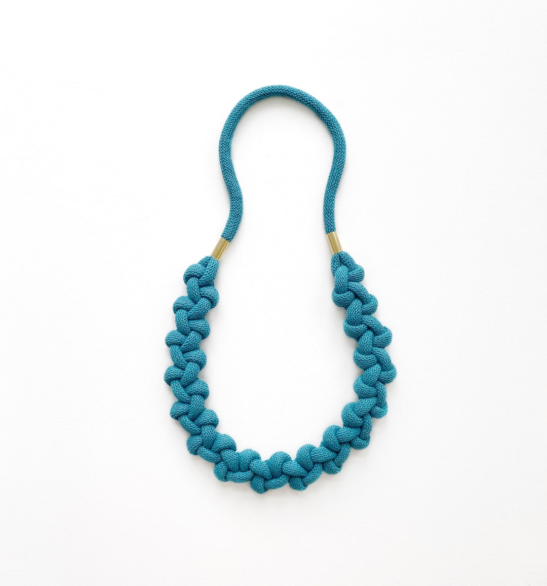 Knotted Cotton Rope Necklace Made From Lightweight Soft Cotton Cord