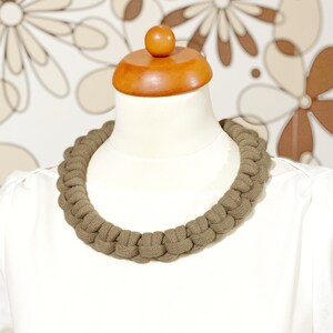 Cotton Rope Necklace, Lightweight Statement Necklace, Soft Cotton Cord and Textile Jewelry, Perfect Gift Ideas