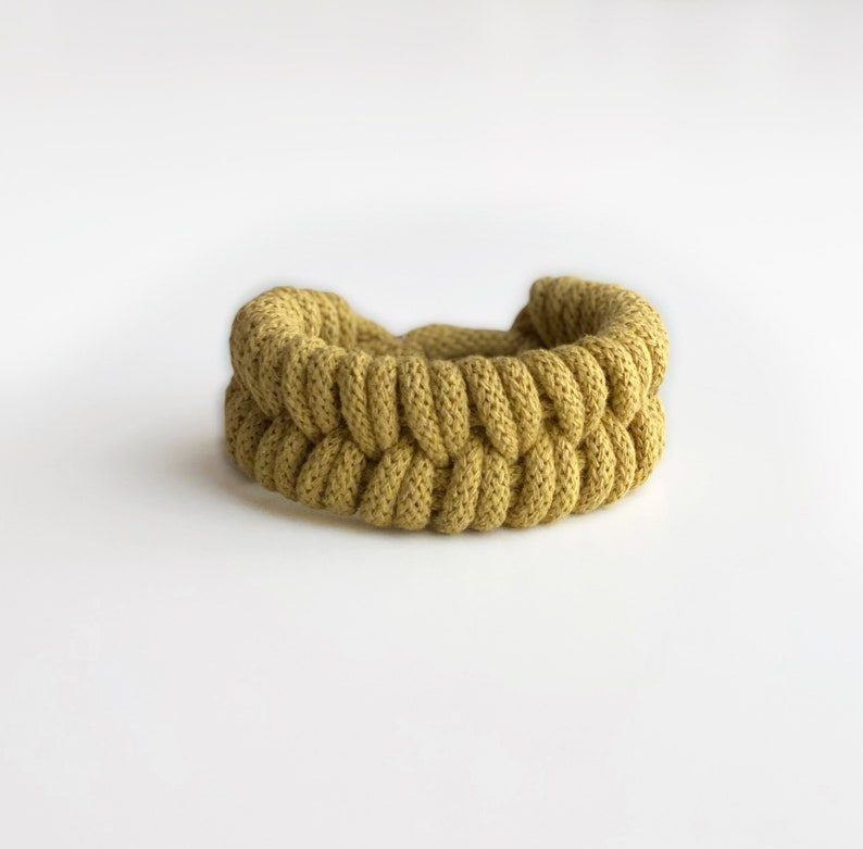 Knotted cotton rope bracelet, bangle, statement bracelet, textile bracelet, textile jewellery, image 8