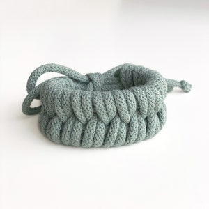 Knotted cotton rope bracelet, bangle, statement bracelet, textile bracelet, textile jewellery, image 2