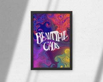 Beautiful Caos Digital Download Print, Retro Wall Decor, Printable Art, Downloadable Prints.