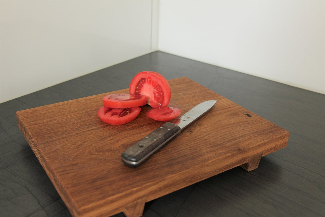 Oak Solid Wood Cutting Board 330 X 260 Mm Dulcimer Kitchen Etsy