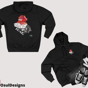 Iraq Hoodie / Unisex Sweatshirt / Custom Iraq Design Hoodie Sweatshirt / Iraqi Pride Hoodie / Iraq Culture / Osul Designs
