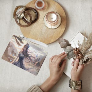 Decorative Clutch Bag with Wrist Strap (9 designs), Elegant Saffiano Faux Leather, Perfect Anytime, Ideal Gift for Her