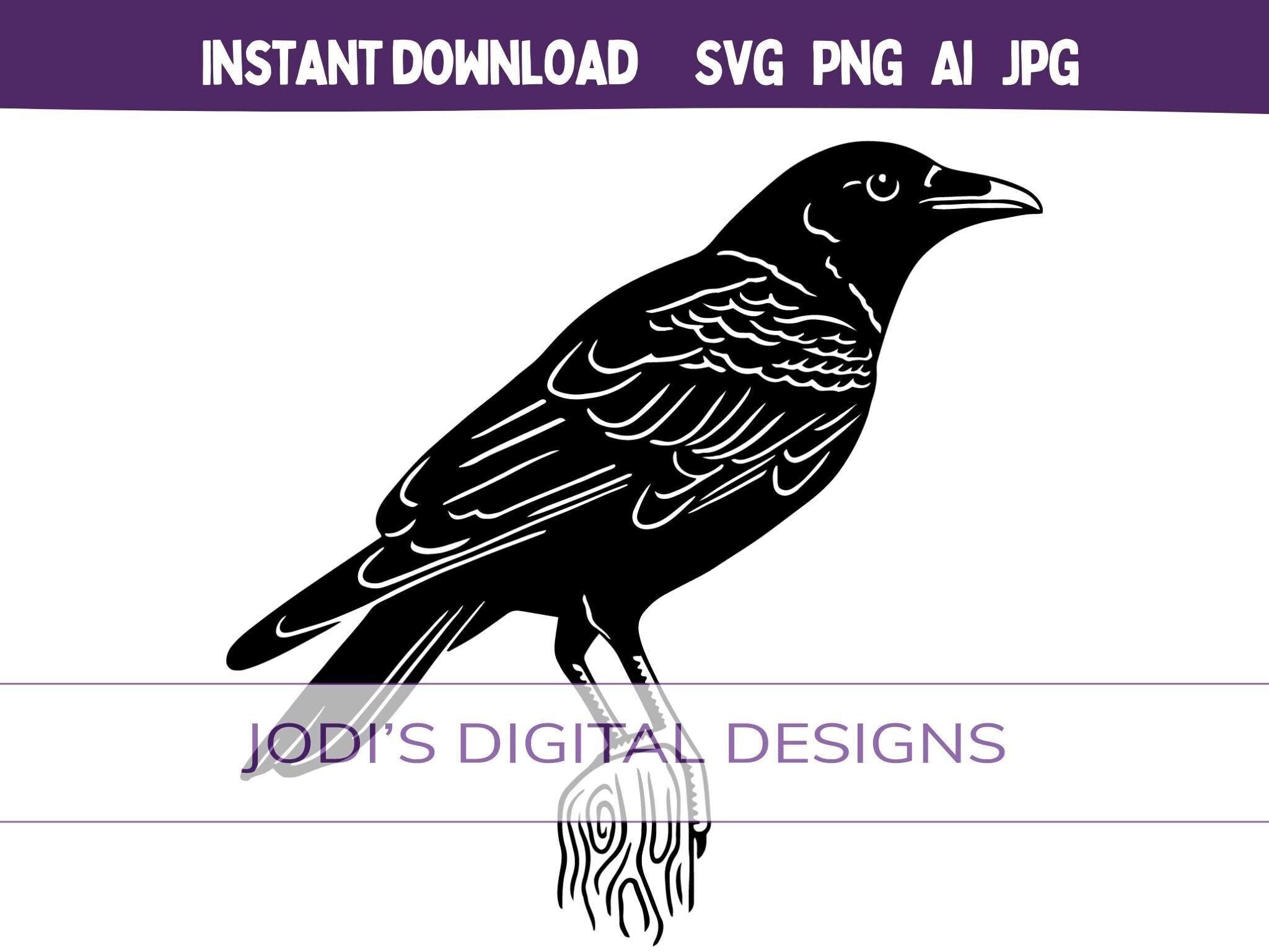 Crow Svg, Crow Png, Crow Svg Files for Cricut, Raven Svg, Bird Svg Cut ...