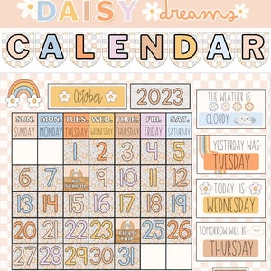 Daisy Dreams Classroom Calendar