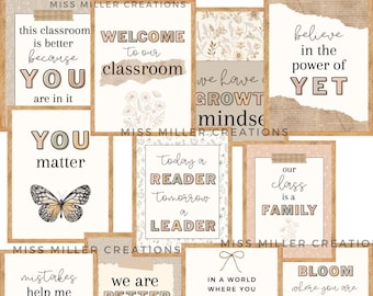 Wildflower Fields Classroom Quote Posters