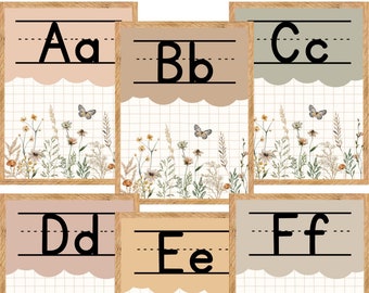 Wildflower Fields Classroom Alphabet Posters