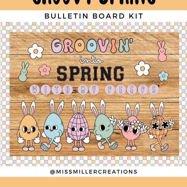 Groovy Spring: Groovin' into Spring Bulletin Board Kit