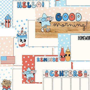 Groovy Fourth of July Google Slides Templates