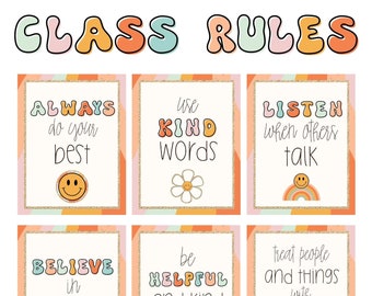 Groovy Boho Volume II Class Rules Posters