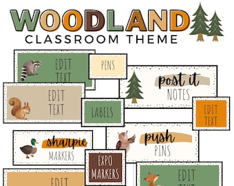 Teacher Toolbox Labels | Elementary Classroom Decor| Boho Woodland ...