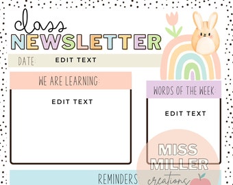 April/Spring Newsletter Template [editable]