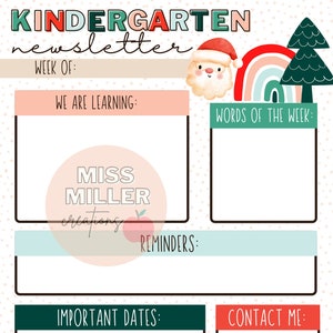 Christmas /December Weekly Newsletter