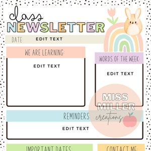 April/Spring Newsletter Template [editable]
