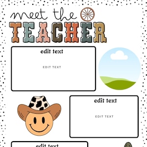 Wild Wild West Meet the Teacher Template