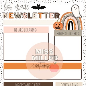 Boho Halloween Newsletter Template [editable]