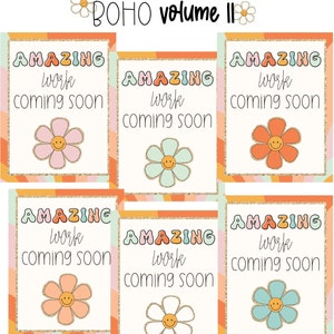 Groovy Boho Volume II Amazing Work Coming Soon Posters