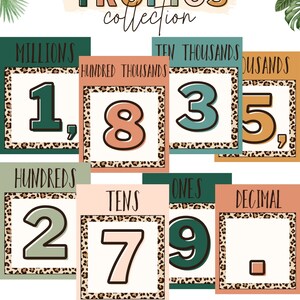 Boho Tropics Place Value Posters