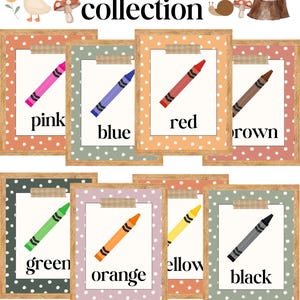 Cottagecore Classroom Color Posters