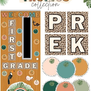 Boho Tropics Classroom Door Display