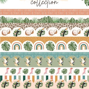 Boho Tropics Bulletin Board Borders