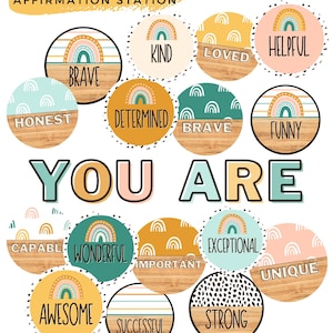 Modern Boho Rainbow Affirmation Station