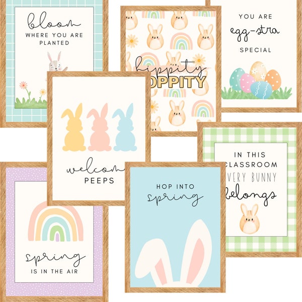 Boho Spring Classroom Decor Posters