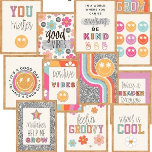 Groovy Glitter Classroom Posters