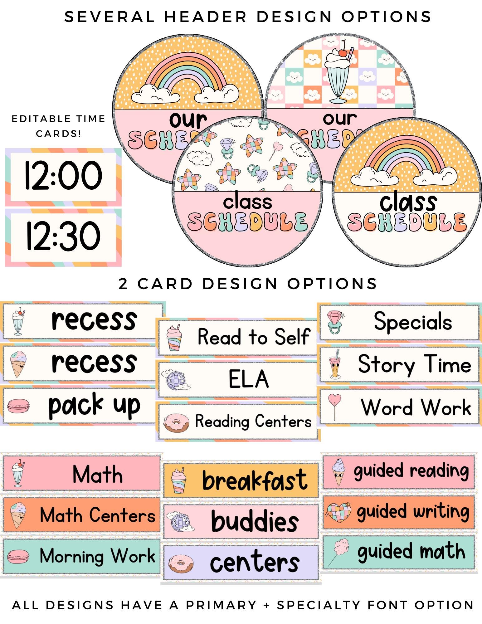 Sweet Dreams Classroom Schedule [editable] - Etsy