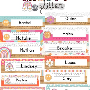 Platos de escritorio Groovy Glitter [editable]