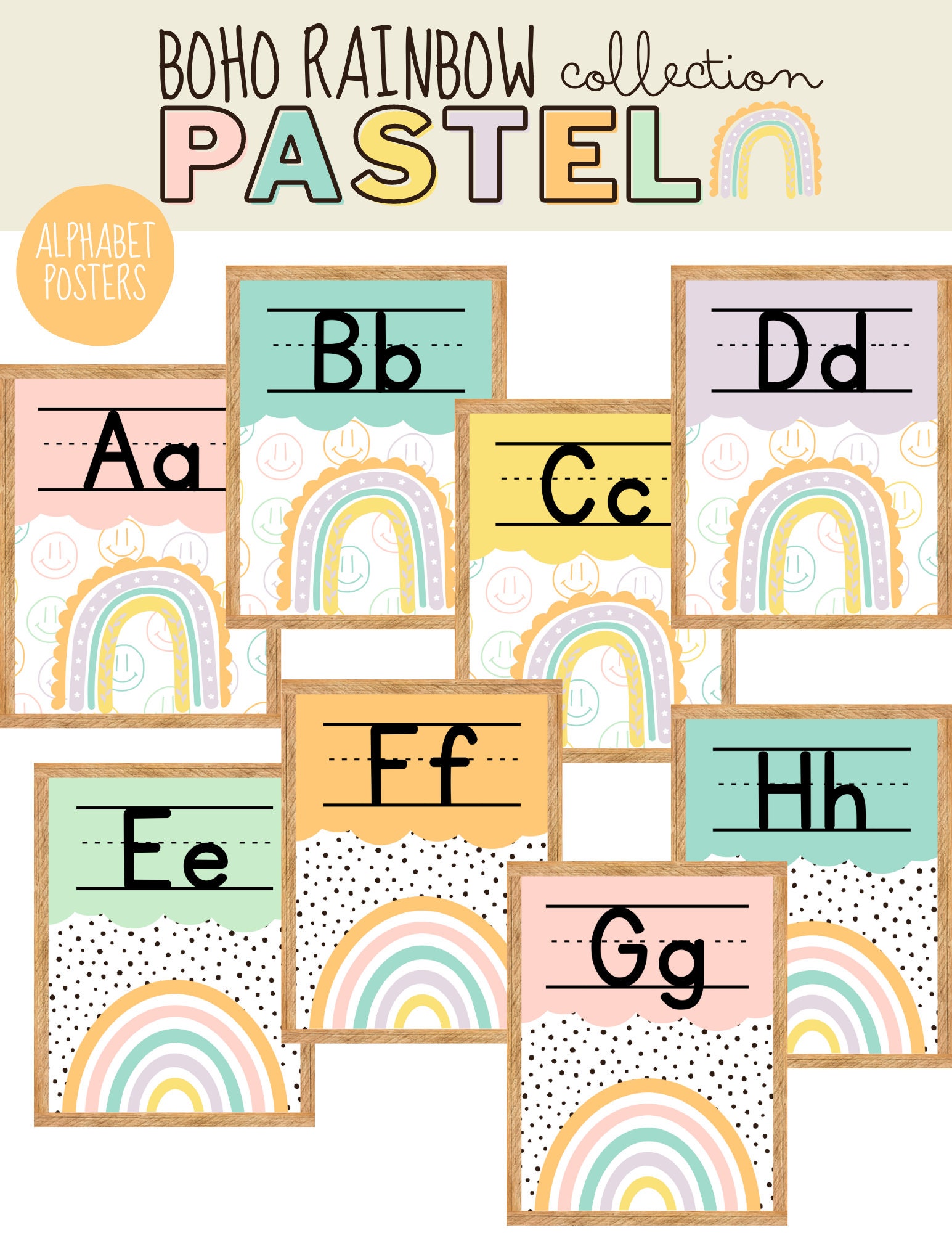 Pastel Boho Rainbow Complete Classroom Collection - Etsy