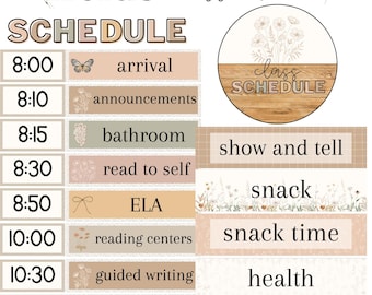 Wildflower Fields Classroom Schedule [editable]