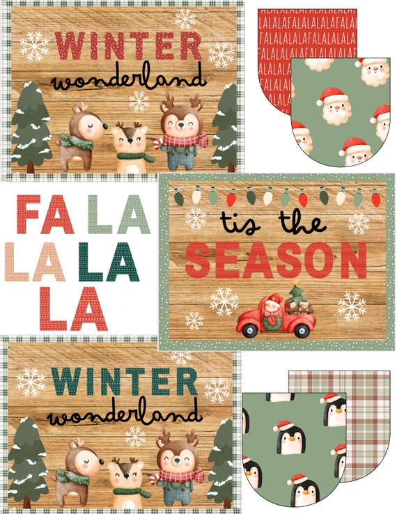 Classic Christmas Classroom Decor Pack 