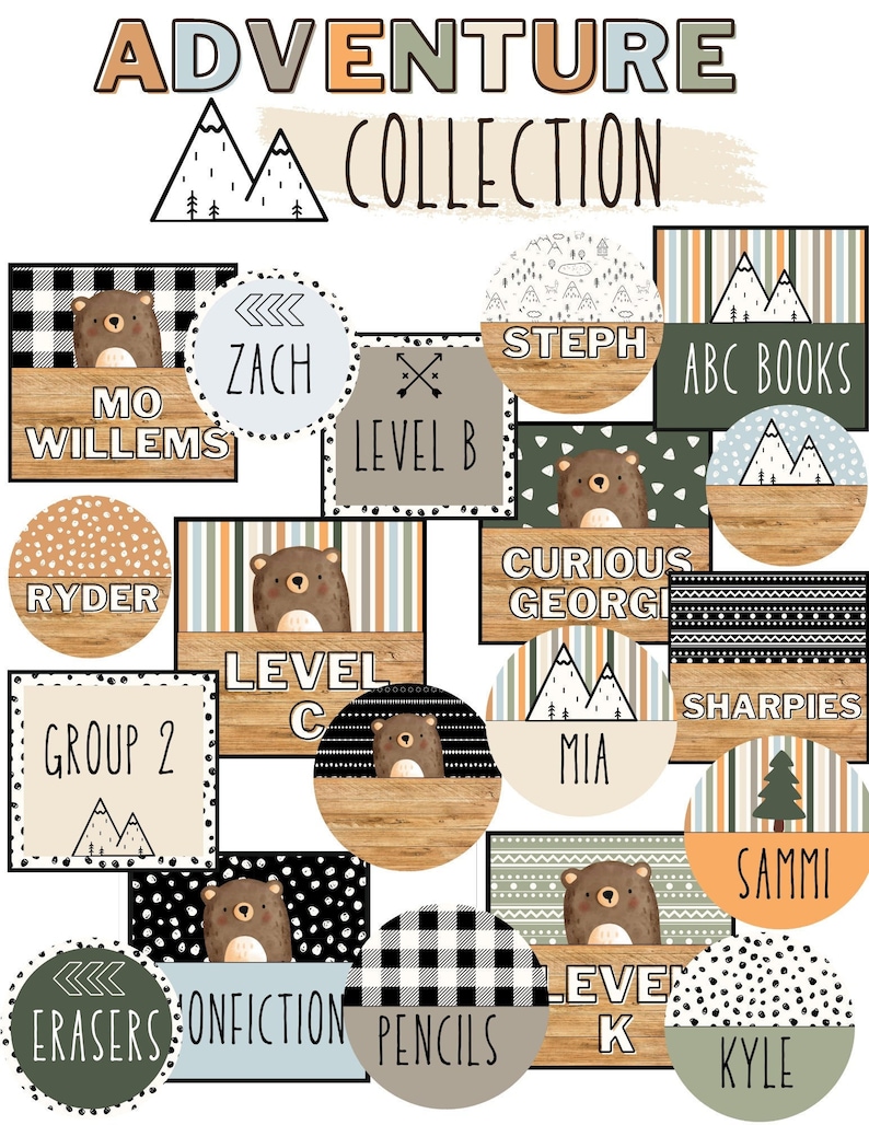 Adventure Classroom Labels [editable] image 1